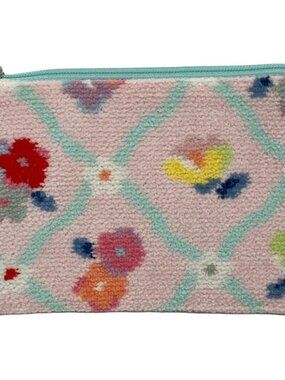 FEILER Pink Light Blue Multi Pile Pouch